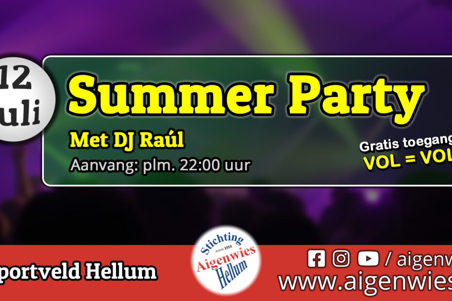 Summer Party met DJ Raúl