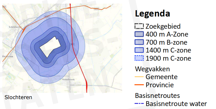 Kaartje munitiedepot Slochteren